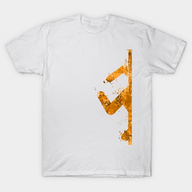 Half orange half white shirt 2025